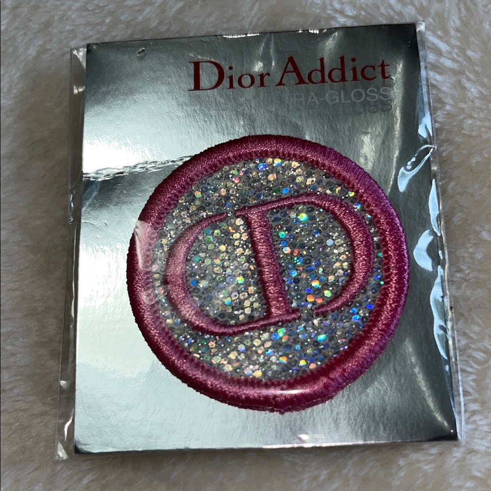 Dior Addict Pink and Silver Glitter Patch